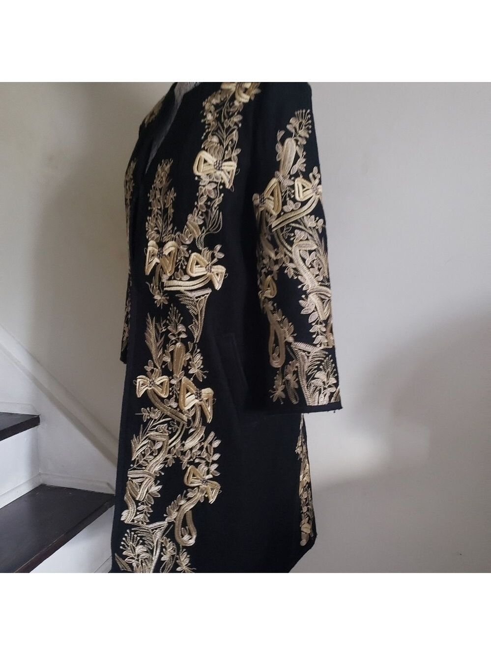 Embroidery Wool Coat - Picture 9 of 16